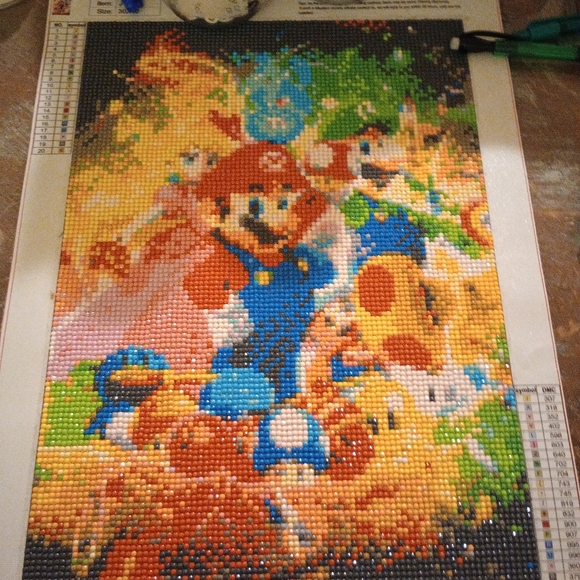 Finished Mario diamond painting - Picture 1 of 1